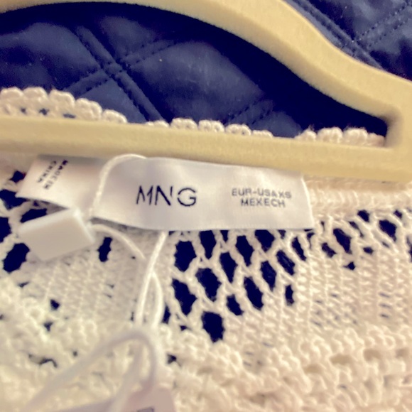 Mango Cream Embellished Cropped Blouse - Picture 3 of 6